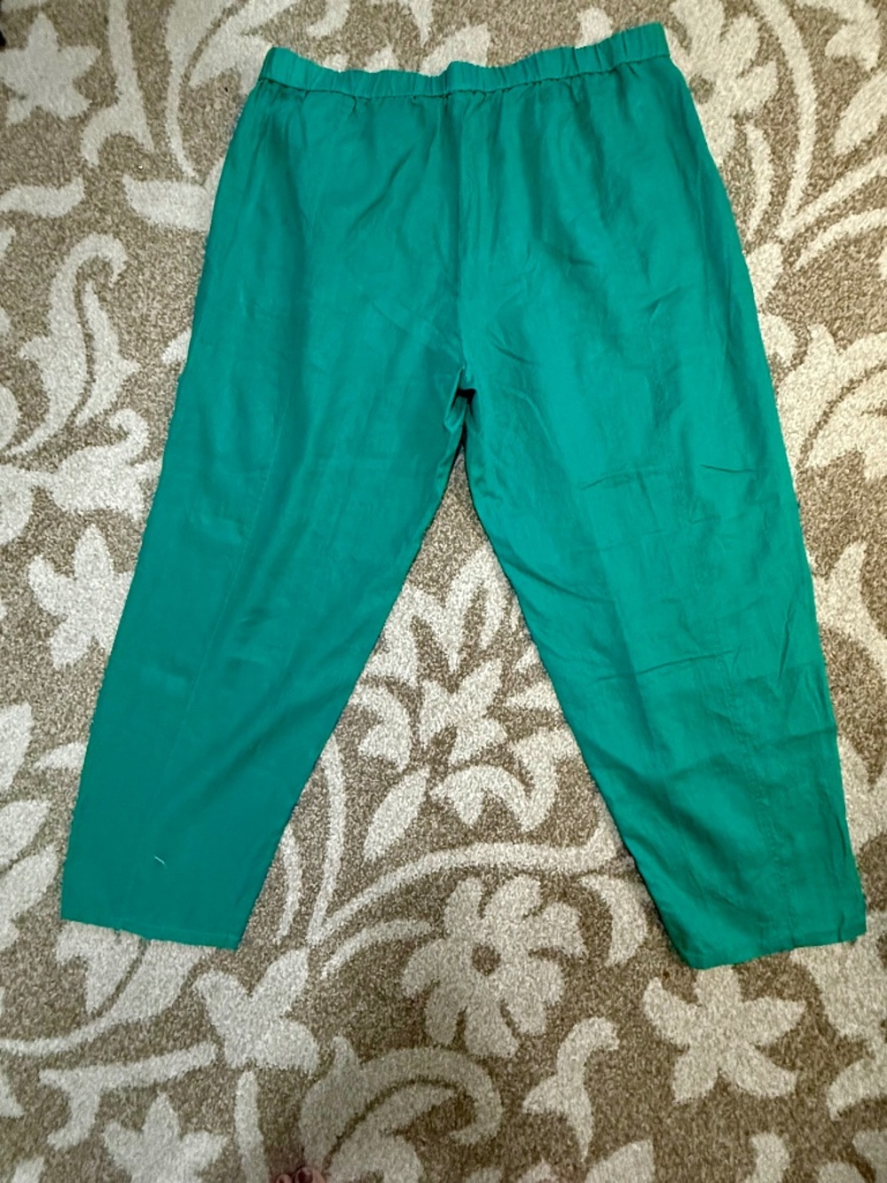 Eileen Fisher Organic Linen Pants – Size XL – Teal-Green – NWT